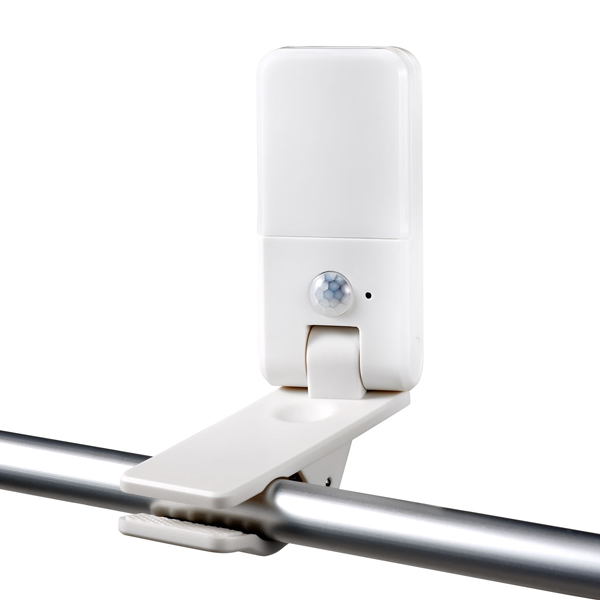 LEDセンサー付ライト クリップ式