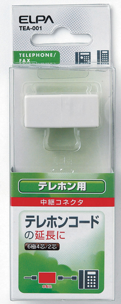 TEL用中継コネクタ 6極2/4芯