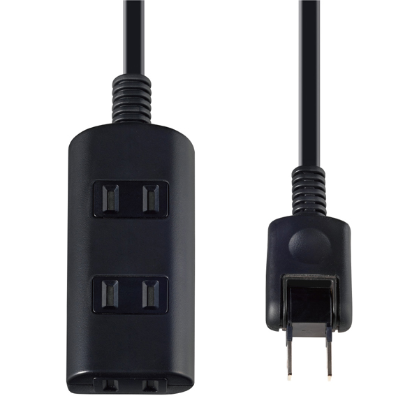 扉付タップラン 3個口 2m ブラック