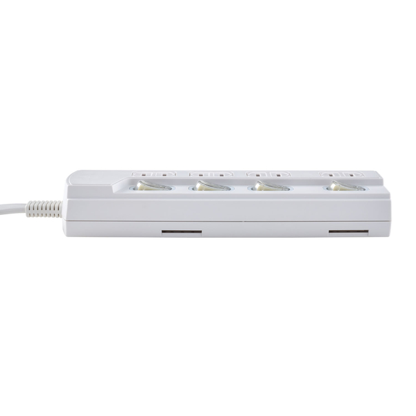 LED個別スイッチ付電源タップ 4個口 3m ホワイト