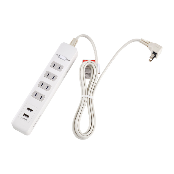 集中スイッチ付USBタップ 4P