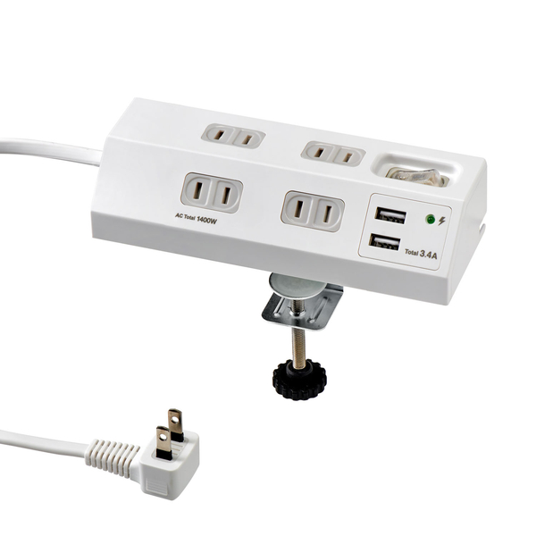 集中スイッチ付デスクUSBタップ