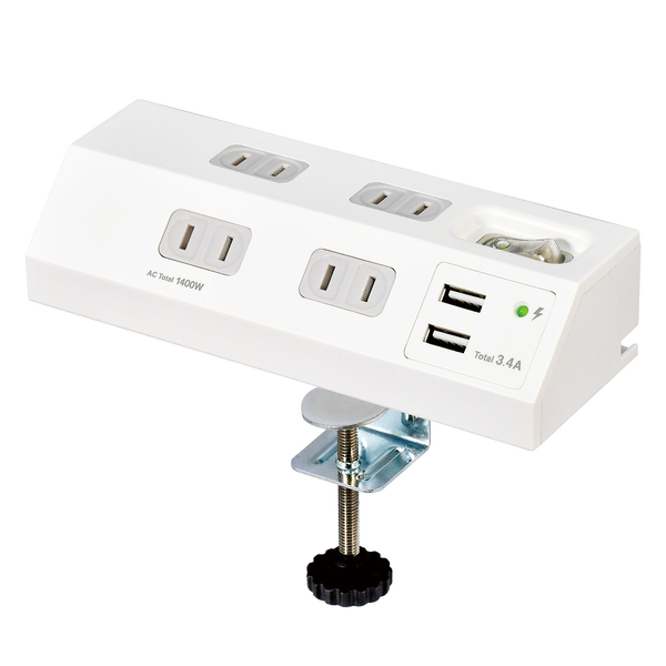 集中スイッチ付デスクUSBタップ