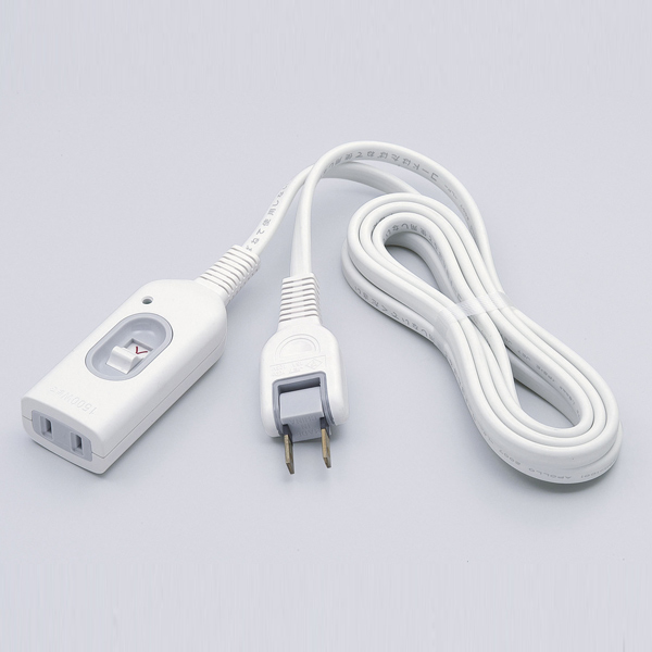 スイッチ付延長コード 2m ホワイト