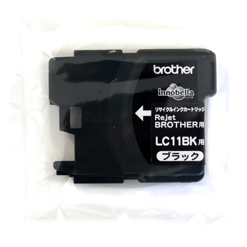 【Rejet リサイクルインクカートリッジ】 BROTHER LC11BK対応/ブラック