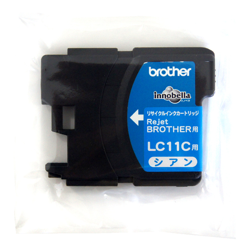 【Rejet リサイクルインクカートリッジ】 BROTHER LC11C対応/シアン