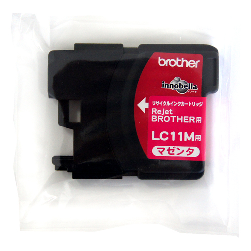【Rejet リサイクルインクカートリッジ】 BROTHER LC11M対応/マゼンタ