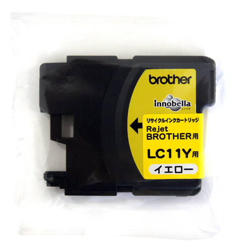 【Rejet リサイクルインクカートリッジ】 BROTHER LC11Y対応/イエロー