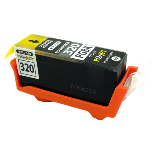 【Rejet リサイクルインクカートリッジ】 CANON BCI-320PGBK対応/ブラック