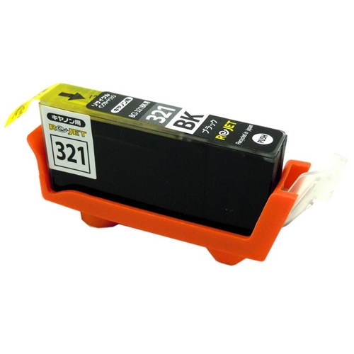 【Rejet リサイクルインクカートリッジ】 CANON BCI-321BK対応/ブラック