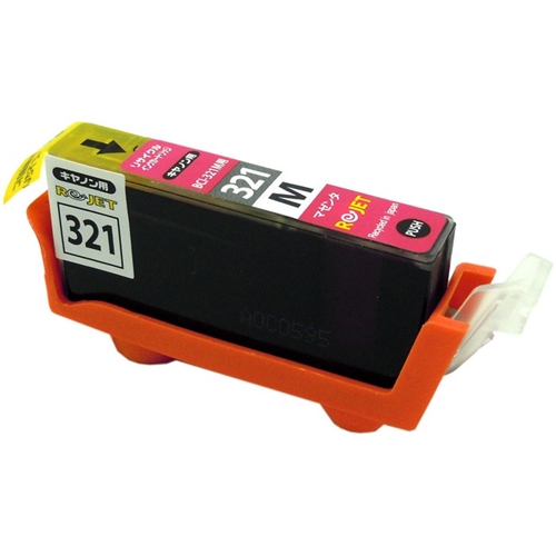 【Rejet リサイクルインクカートリッジ】 CANON BCI-321M対応/マゼンタ