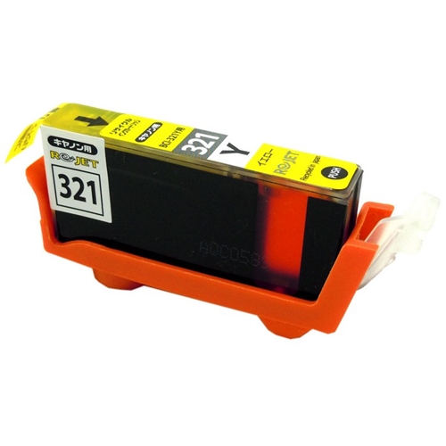 【Rejet リサイクルインクカートリッジ】 CANON BCI-321Y対応/イエロー