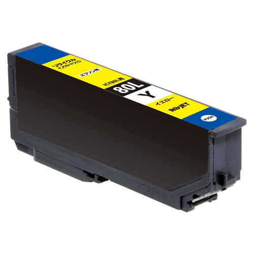 【Rejet リサイクルインクカートリッジ】 EPSON ICY80L対応/イエロー