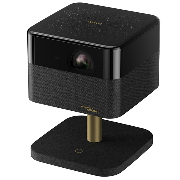 家庭用プロジェクター/コンパクトモデル/1000lm/3LED(3原色LED)/4Kエンハンスメント/Qi充電対応/ブラックゴールド