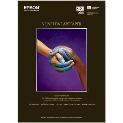 カラリオプリンター用 Velvet Fine Art Paper/A3サイズ/10枚入り