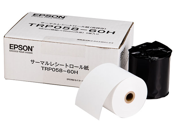 TM-m10シリーズ用 サーマルレシートロール紙/高保存タイプ/58mm幅/外径60mm/5巻入り