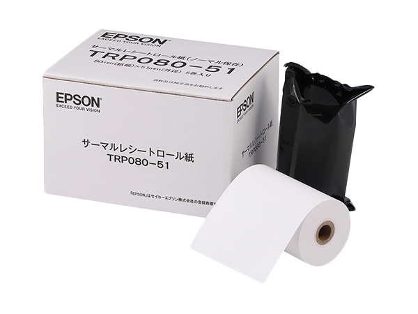 TM-P80シリーズ用 サーマルレシートロール紙/ノーマル/80mm幅/5巻入り
