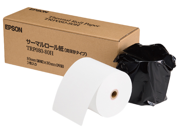TMシリーズ用サーマルレシートロール紙/高保存タイプ/80mm幅/3巻入り