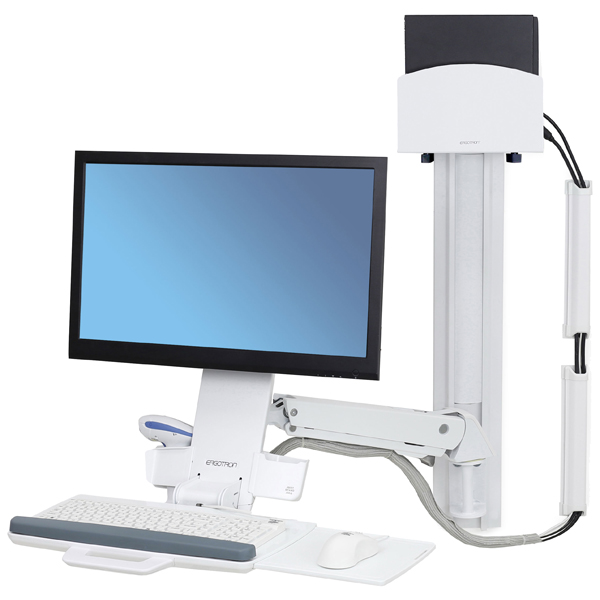 StyleView 座位・立位コンボアームシステム 小型CPUホルダー ホワイト