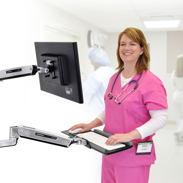 LX 座位・立位ウォールマウントシステム 中型CPUホルダー