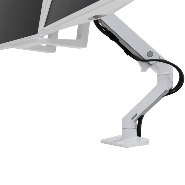 HXデスクデュアルモニターアーム（ホワイト）