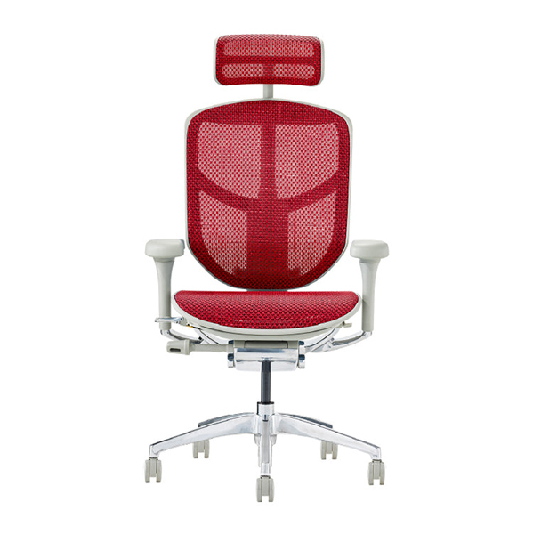 EJ2-HAM-GF-RD【PU】 エルゴヒューマン エンジョイII ハイタイプ グレーフレーム/レッド