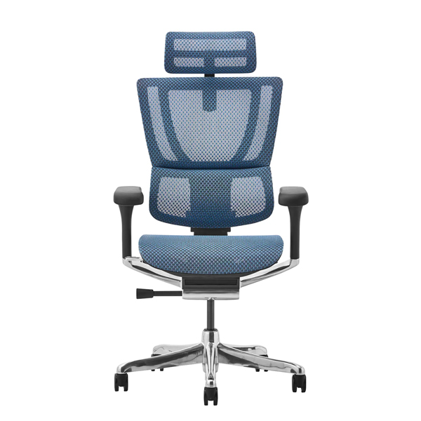 FIT2-HAM-DR-BF-BL【新基盤】 エルゴヒューマン フィットII ハイタイプ 新基盤 ブラックフレーム/ブルー