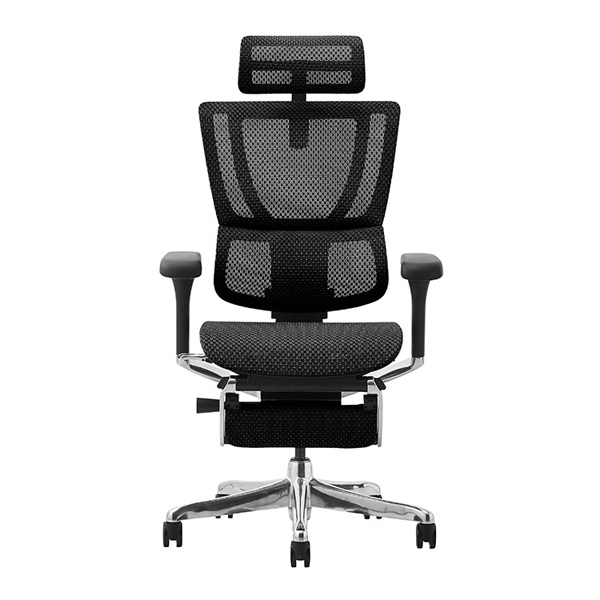 FIT2-LPL-DR-BF-BK【新基盤】 エルゴヒューマン フィットII ハイタイプ オットマン付 新基盤 ブラックフレーム/ブラック