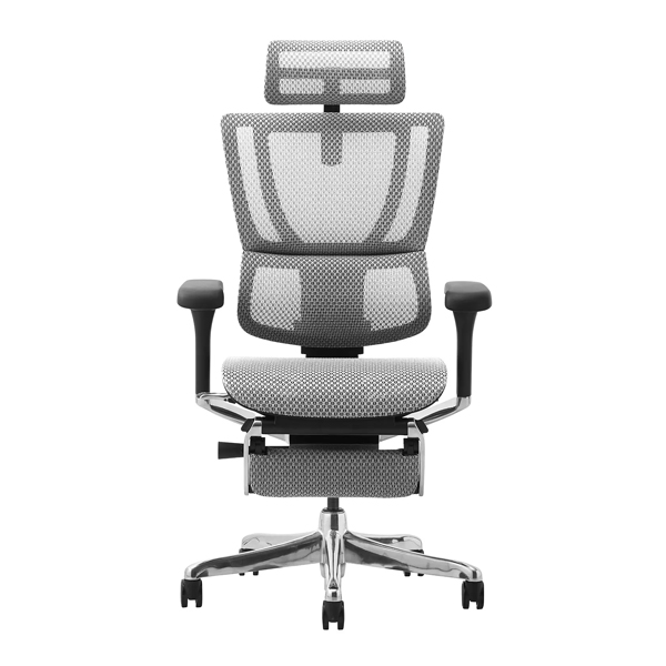 FIT2-LPL-DR-BF-WH【新基盤】 エルゴヒューマン フィットII ハイタイプ オットマン付 新基盤 ブラックフレーム/ホワイト