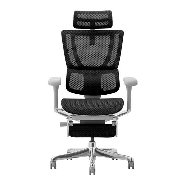 FIT2-LPL-DR-GF-BK【新基盤】 エルゴヒューマン フィットII ハイタイプ オットマン付 新基盤 グレーフレーム/ブラック