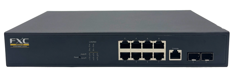 8ポート 10/100/1000Mbps および 2ポートSFP 管理機能付スイッチ ＋ 同製品SBXバンドル