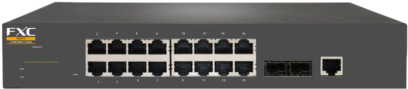 16ポート 10/100/1000Mbps および 2ポートSFP 管理機能付スイッチ ＋ 同製品SBXバンドル