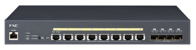 12ポートマルチギガ 4スロット1G/10GSFP+ L2+管理機能付PoE++スイッチ + 同製品SBXバンドル