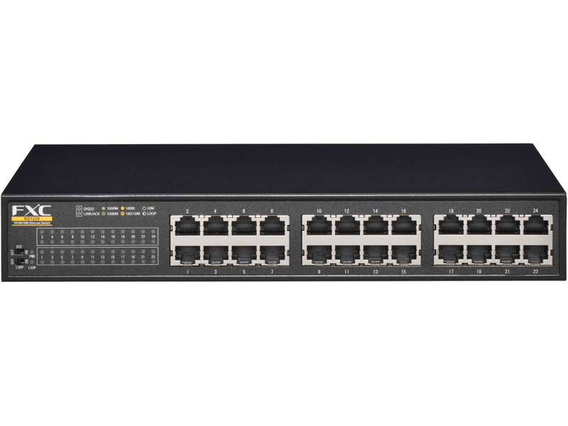 24ポート 10/100/1000Mbps イーサネットスイッチ