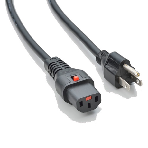 AC100V電源ケーブル（3Pプラグ/C13（機器接続）側にロック機構搭載）