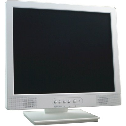 15型キャビネット式タッチパネルモニター 超音波表面弾性波方式 ホワイト プライバシーシート付モデル