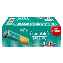 富士通 アルカリ乾電池 単3形 1.5V LR6F LongLife PLUS/40個パック