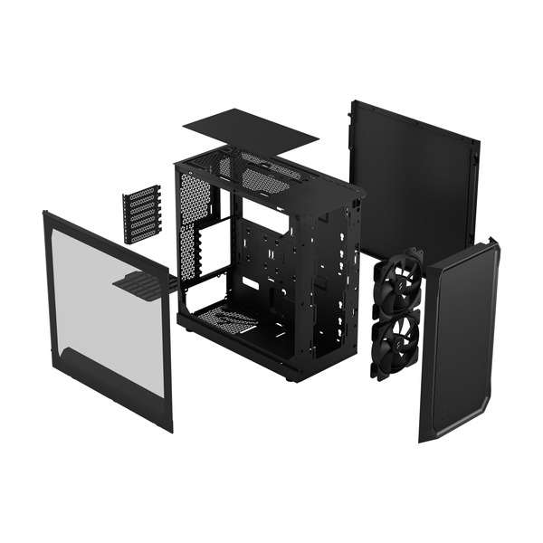 ミドルタワー型PCケース Focus 2 Black TG Clear Tint