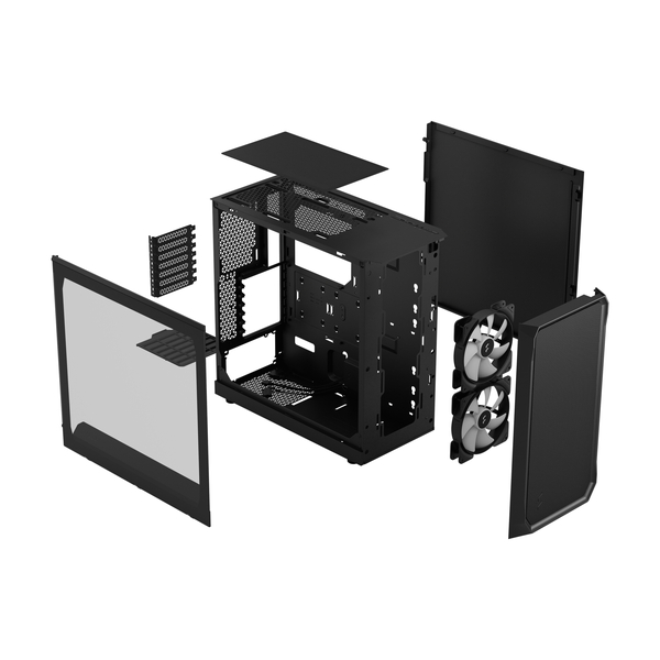 ミドルタワー型PCケース Focus 2 RGB Black TG Clear Tint