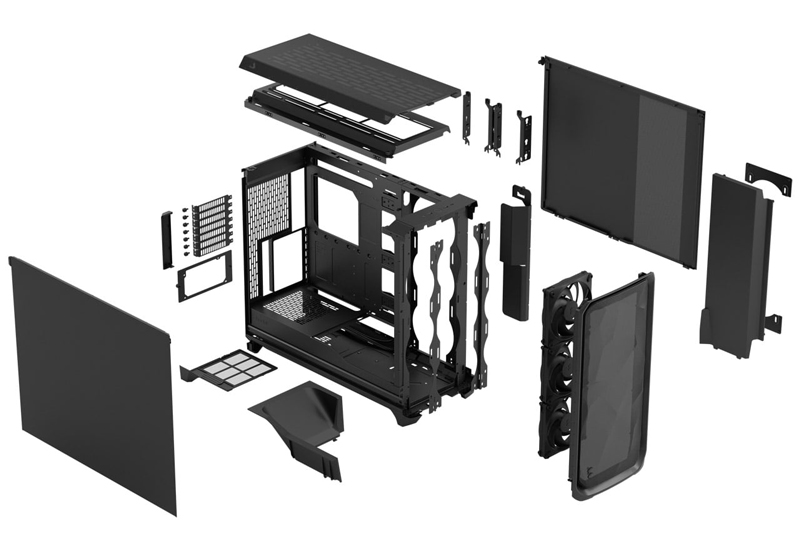 フルタワー型PCケース Meshify 3 XL Black Solid