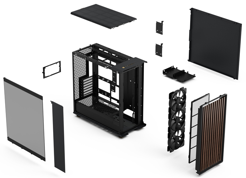 フルタワー型PCケース North XL RC Charcoal Black TG Dark