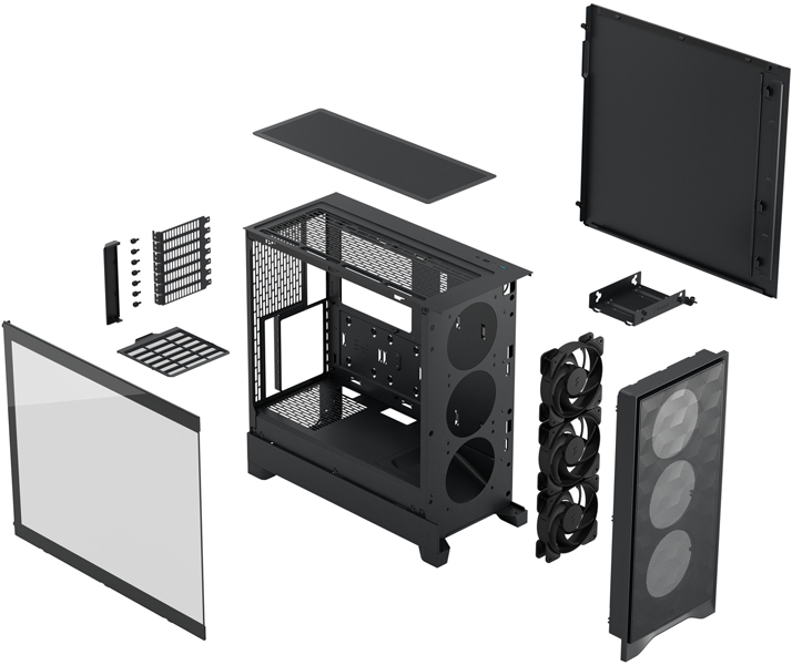 ミドルタワー型PCケース Pop 2 Air Black TG