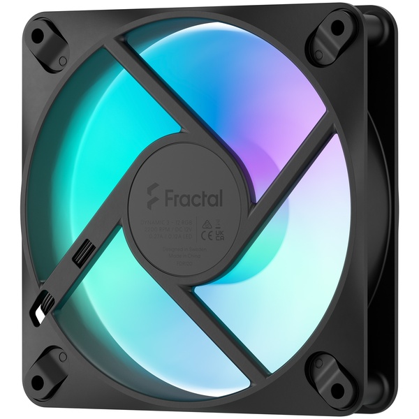 PCケースファン Dynamic 3 12 RGB 3-Pack Black