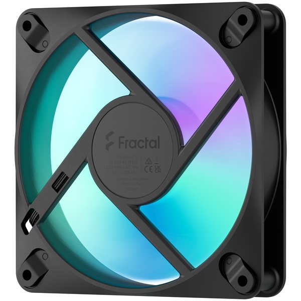 PCケースファン Dynamic 3 12 Reverse RGB Black