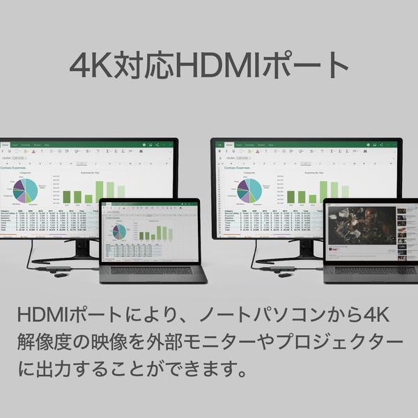 Portable 4-in-1 USB-C Hub