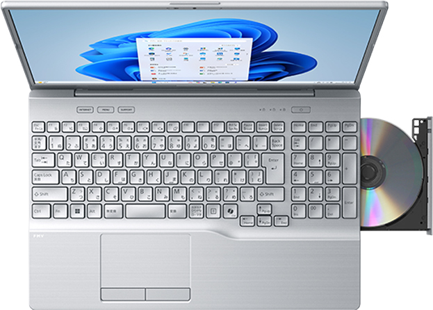 FMV A75-K3 シルバー (Core i7-1355U/16GB/SSD・256GB/DVDスーパーマルチ/Win11Home64/Microsoft 365 Personal (24か月版、Office H&B2024 オプション付)/16型)