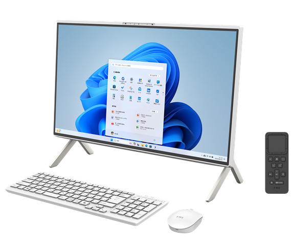 FMV F55-K1 ホワイト (Core i5-1235U/16GB/SSD・512GB/DVDスーパーマルチ/Win11Home64/Office Home and Business 2024(個人向け)/23.8型)
