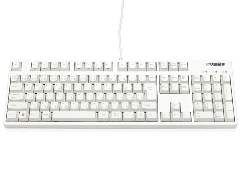 静電気耐性強化キーボード 日本語 フルサイズ 茶軸 ロゴあり 白