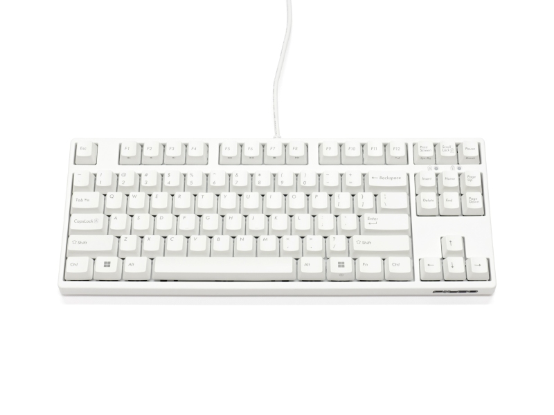 静電気耐性強化キーボード 英語 テンキーレス 茶軸 ロゴあり 白