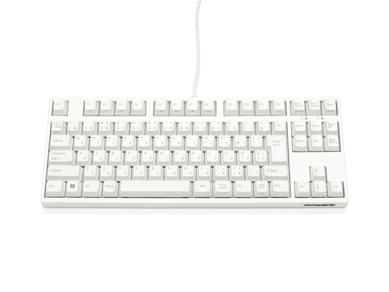 静電気耐性強化キーボード 日本語 テンキーレス 静音赤軸 ロゴあり 白